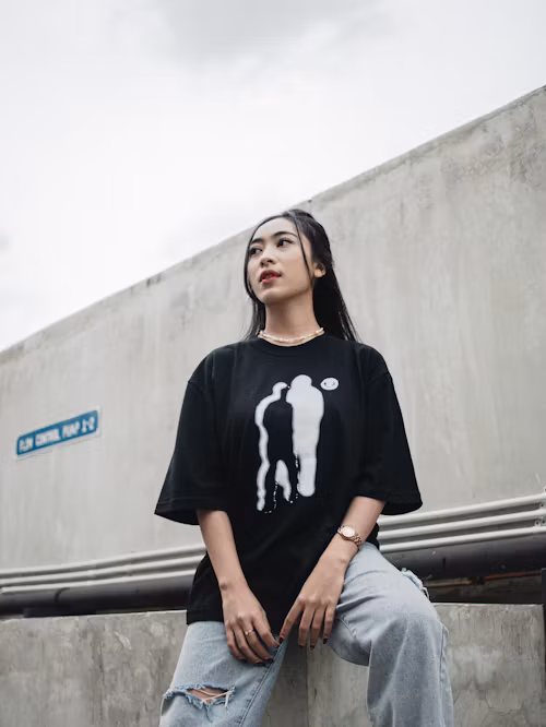 black printed